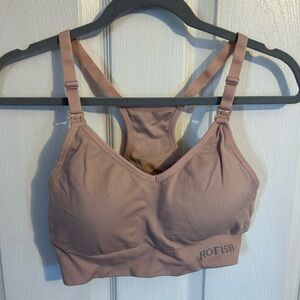 HOFISH Medium Pink Nursing Sports Bra